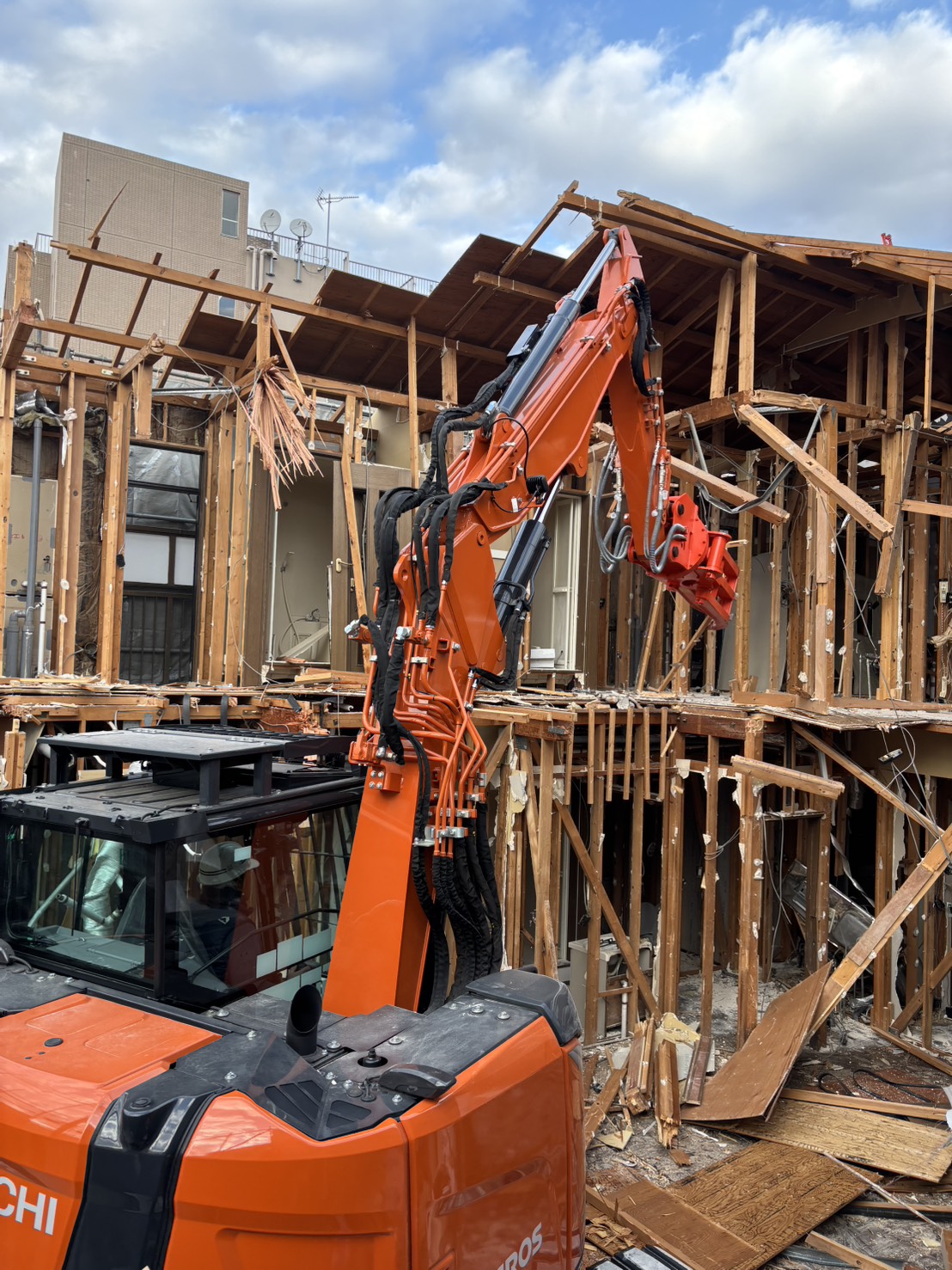 木造2階建アパート解体工事